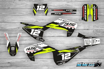 Kit Adhesivos Husqvarna Racing!!! Negro/Blanco/Lima