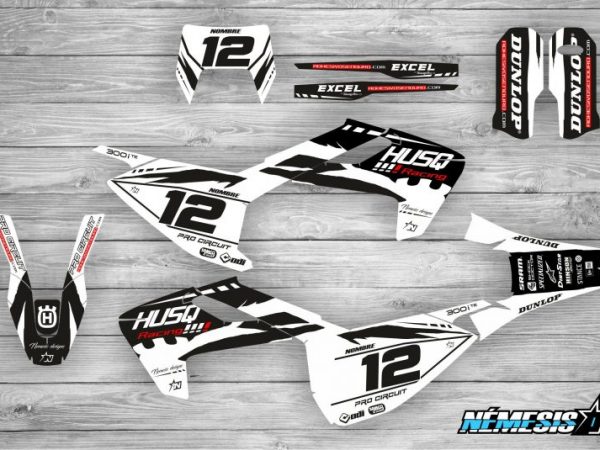 Kit Adhesivos Husqvarna Racing!!! Blanco/Negro