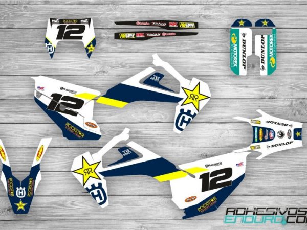 Kit Adhesivos Husqvarna Rockstar Azul