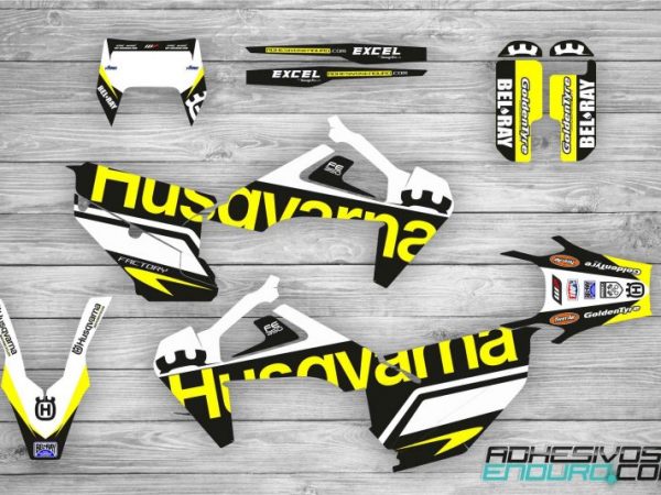 Kit Adhesivos Husqvarna Edition Negro-Amarillo