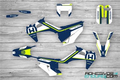 Kit Adhesivos Husqvarna Retro Azul lima