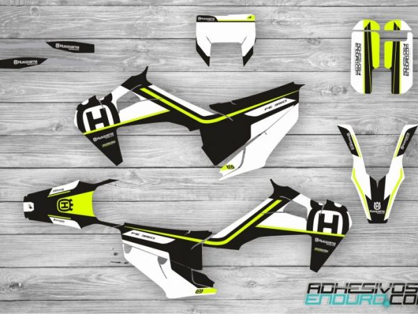 Kit Adhesivos Husqvarna Retro Negro lima