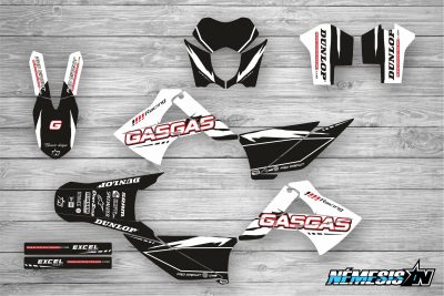 Kit Adhesivos GasGas  2011 Racing!!! Blanco/Negro