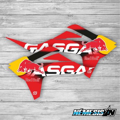 Tapas Radiador GasGas RedBull Negro