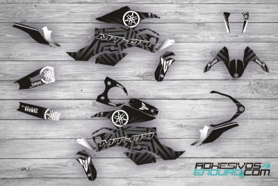 Kit Adhesivos Yamaha MT-07 Negro / Blanco