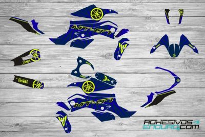 Kit Adhesivos Yamaha MT-07 Azul / Lima