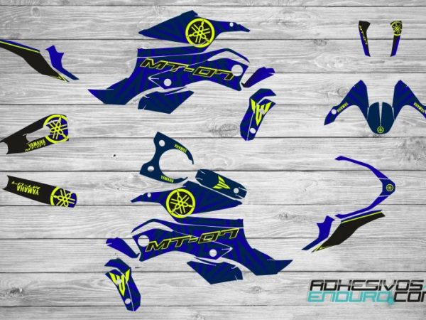 Kit Adhesivos Yamaha MT-07 Azul / Lima