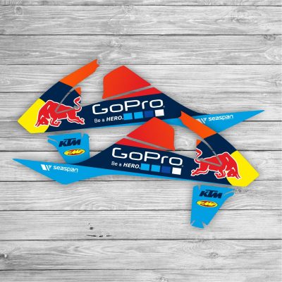 Adhesivos Tapas Radiador EXC SX GoPro Celeste EXC 2017