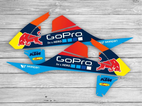 Adhesivos Tapas Radiador EXC SX GoPro Celeste EXC 2017