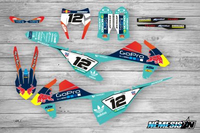 Kit Adhesivos KTM GoPro Turquesa