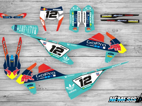Kit Adhesivos KTM GoPro Turquesa