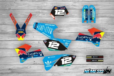 Kit Adhesivos KTM GoPro Celeste