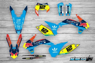 Kit Adhesivos KTM GoPro Celeste