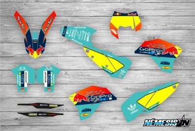 Kit Adhesivos KTM GoPro Turquesa