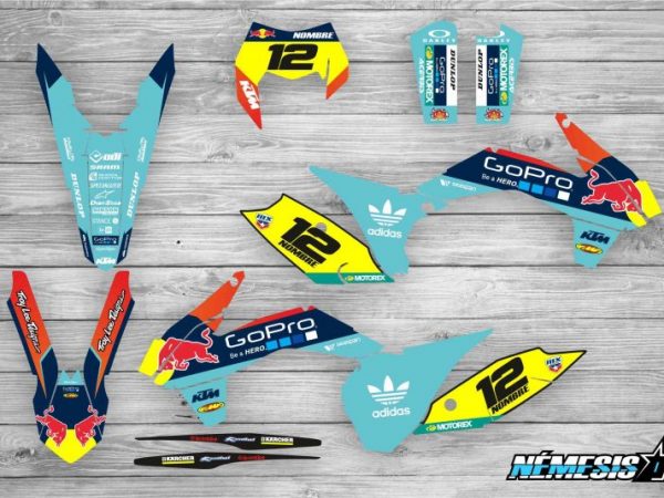 Kit Adhesivos KTM GoPro Turquesa