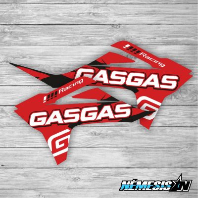Tapas Radiador GasGas Racing!!! Negro/Rojo
