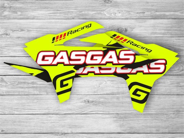 Tapas Radiador GasGas Racing!!! Negro/Lima
