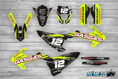 Kit Adhesivos GasGas Racing!!! Negro/Lima