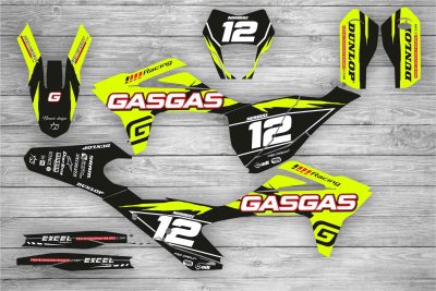 Kit Adhesivos GasGas Racing!!! Negro/Lima