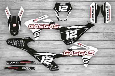 Kit Adhesivos GasGas Racing!!! Negro/Blanco
