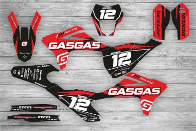 Kit Adhesivos GasGas Racing!!! Negro/Rojo