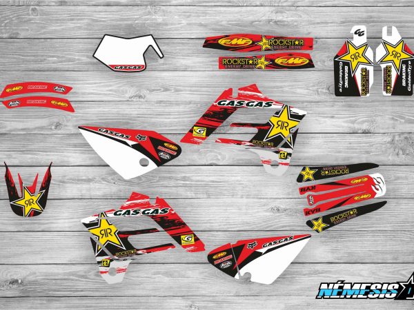 Kit Adhesivos GasGas Rockstar Rojo