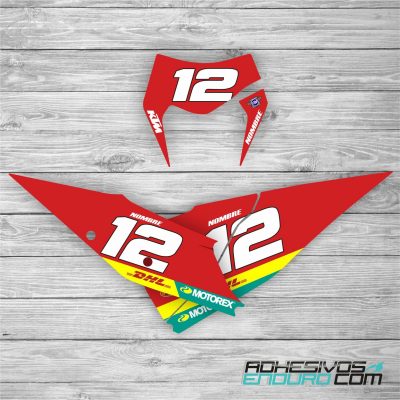 Kit Adhesivos Portanúmeros Factory KTM