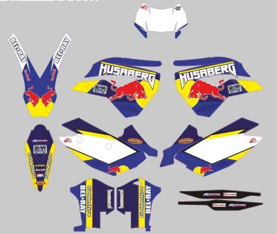 Kit Adhesivos Husaberg RedBull Azul Fe 2009-2012