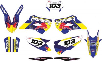 Kit Adhesivos Husaberg RedBull Azul Fe-Te 2013-2016