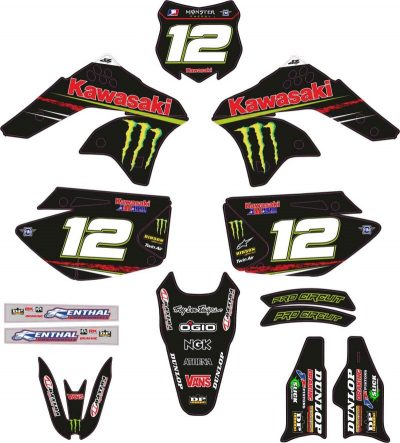 Kit Adhesivos Kawasaki Black