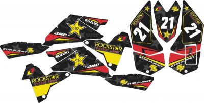 Kit Adhesivos LTR 450 Rockstar Negro