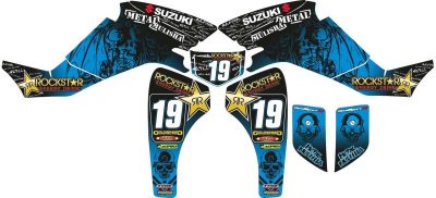 Kit Adhesivos LTZ 400 2003/2008 Metal Mulisha Azul