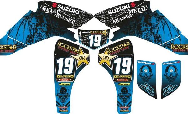 Kit Adhesivos LTZ 400 2003/2008 Metal Mulisha Azul