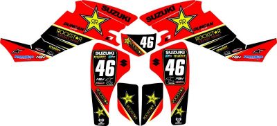 Kit Adhesivos LTZ 400 2003/2008 Rockstar Rojo