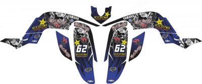 Kit Adhesivos Raptor 660 Hart And Huntington Azul