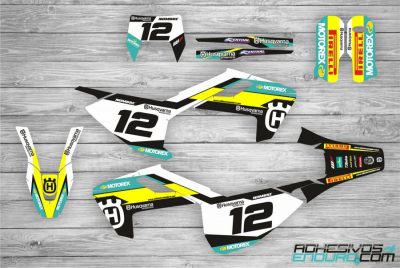 Kit Adhesivos Husqvarna Motorex Negro