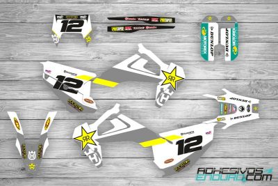 Kit Adhesivos Husqvarna Rockstar Gris
