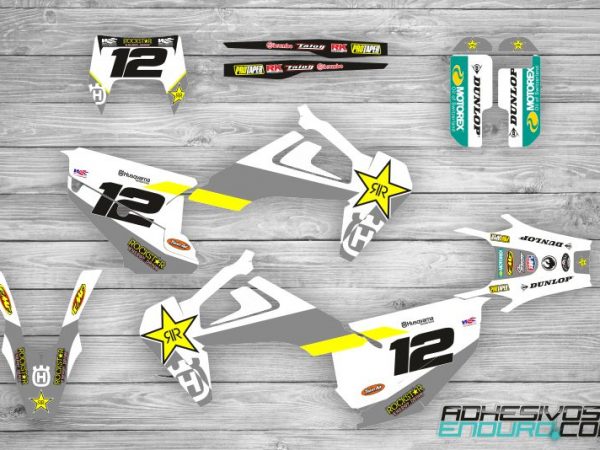 Kit Adhesivos Husqvarna Rockstar Gris