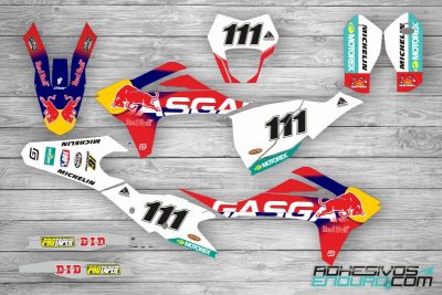 Kit Adhesivos GasGas RedBull Azul