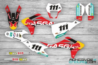 Kit Adhesivos GasGas RedBull Negro