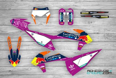 Kit Adhesivos KTM GoPro Morado