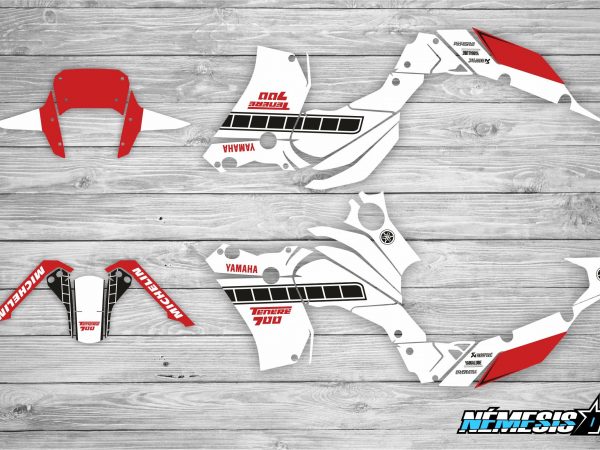 Kit Adhesivos Yamaha Tenere 700 Blanco/Rojo