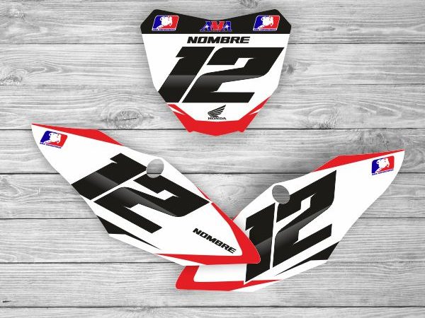 Kit Adhesivos Portanúmeros Factory Honda II