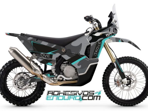 Kit Adhesivos Kove 450 Rally Camo / Turquesa
