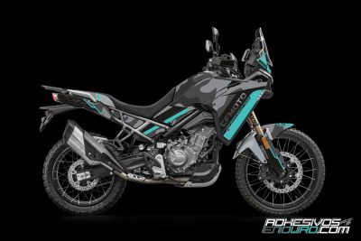 Kit Adhesivos CF Moto 450MT Camo Turquesa