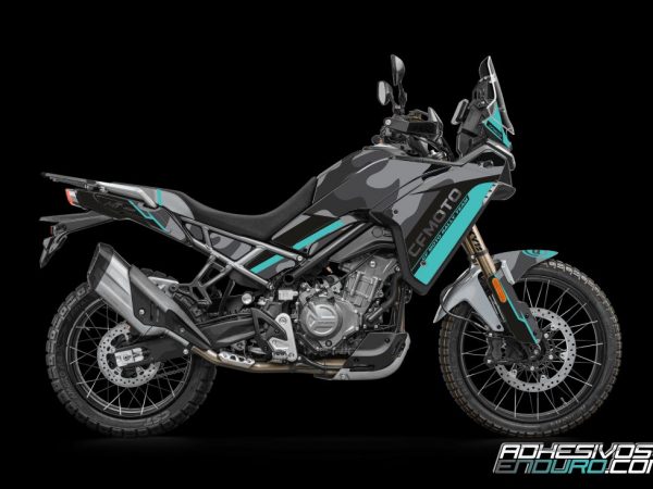 Kit Adhesivos CF Moto 450MT Camo Turquesa