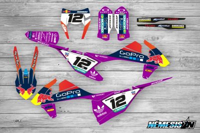 Kit Adhesivos KTM GoPro Morado
