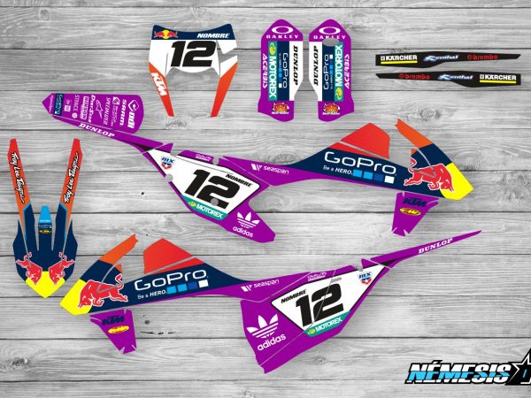 Kit Adhesivos KTM GoPro Morado
