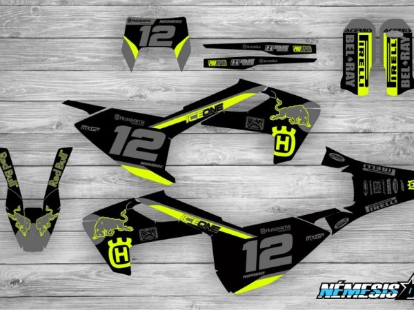 Kit Adhesivos Husqvarna Iceone Negro / Lima