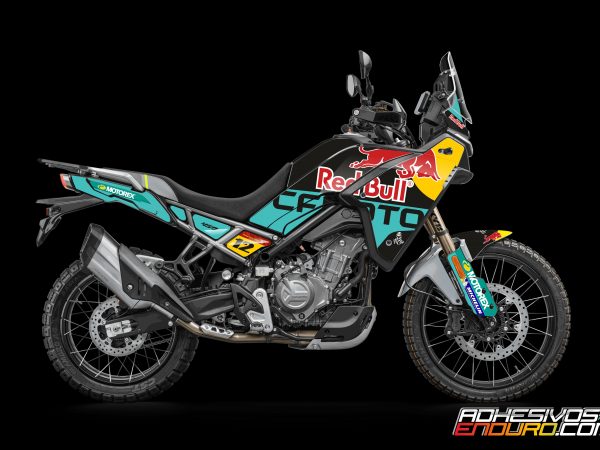 Kit Adhesivos CF Moto 450MT RedBull Negro Turquesa